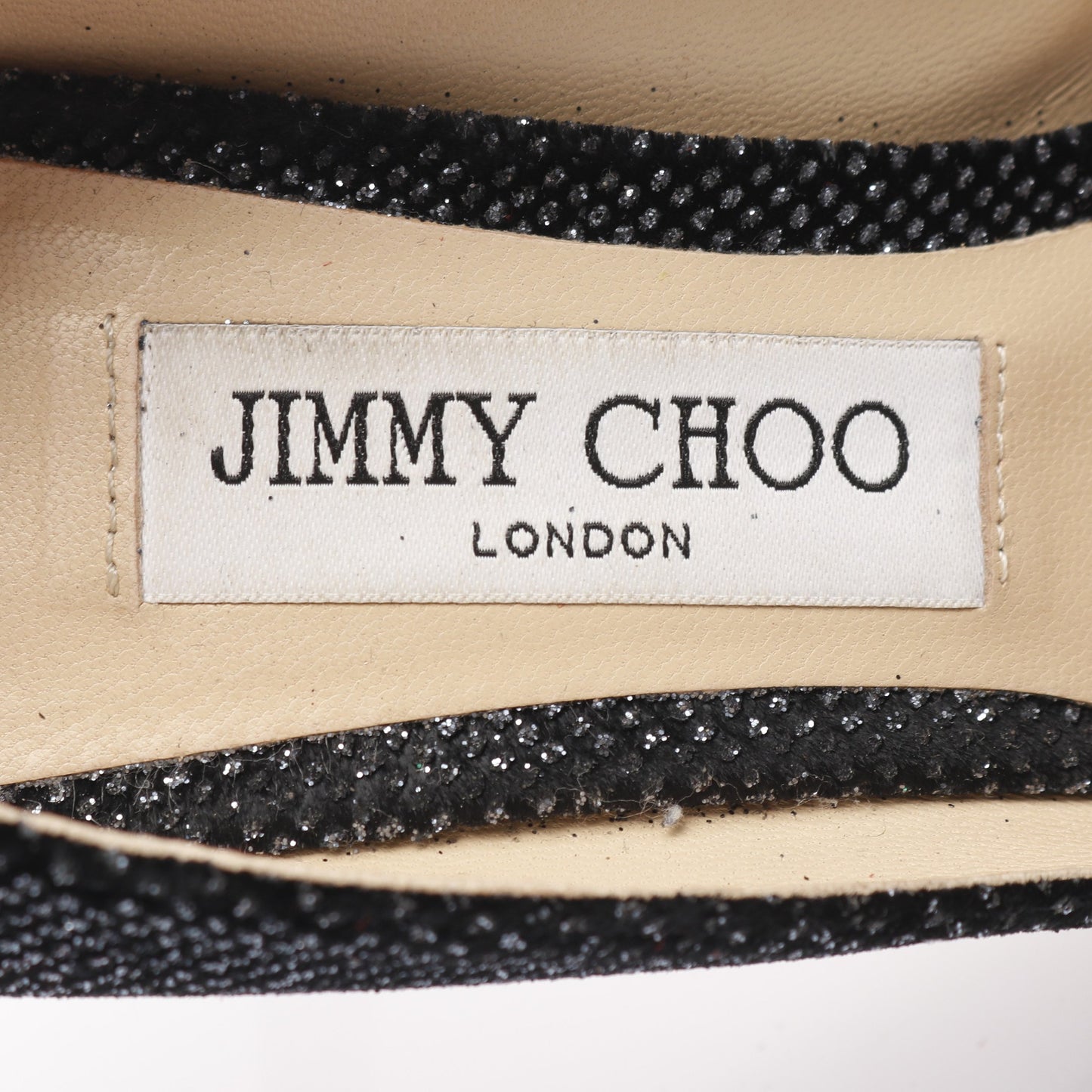 パンプス ラメ ファブリック ブラック シルバー ジミーチュウ シューズ JIMMY CHOO