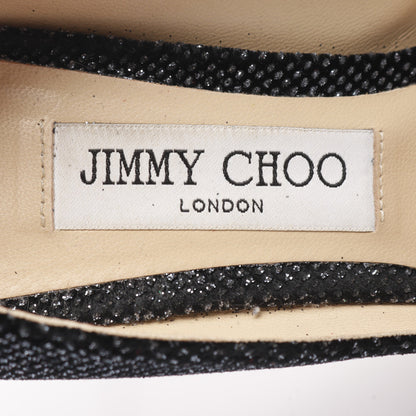 パンプス ラメ ファブリック ブラック シルバー ジミーチュウ シューズ JIMMY CHOO