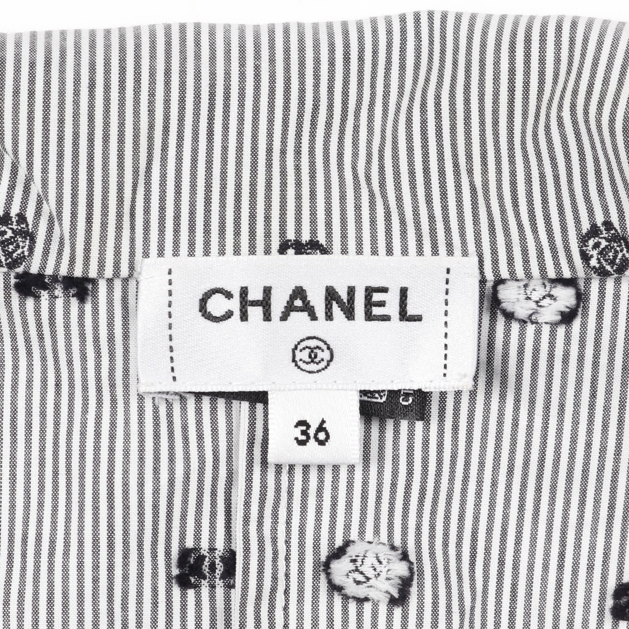 ココマーク カメリア ブラウス 半袖 パフスリーブ ストライプ コットン