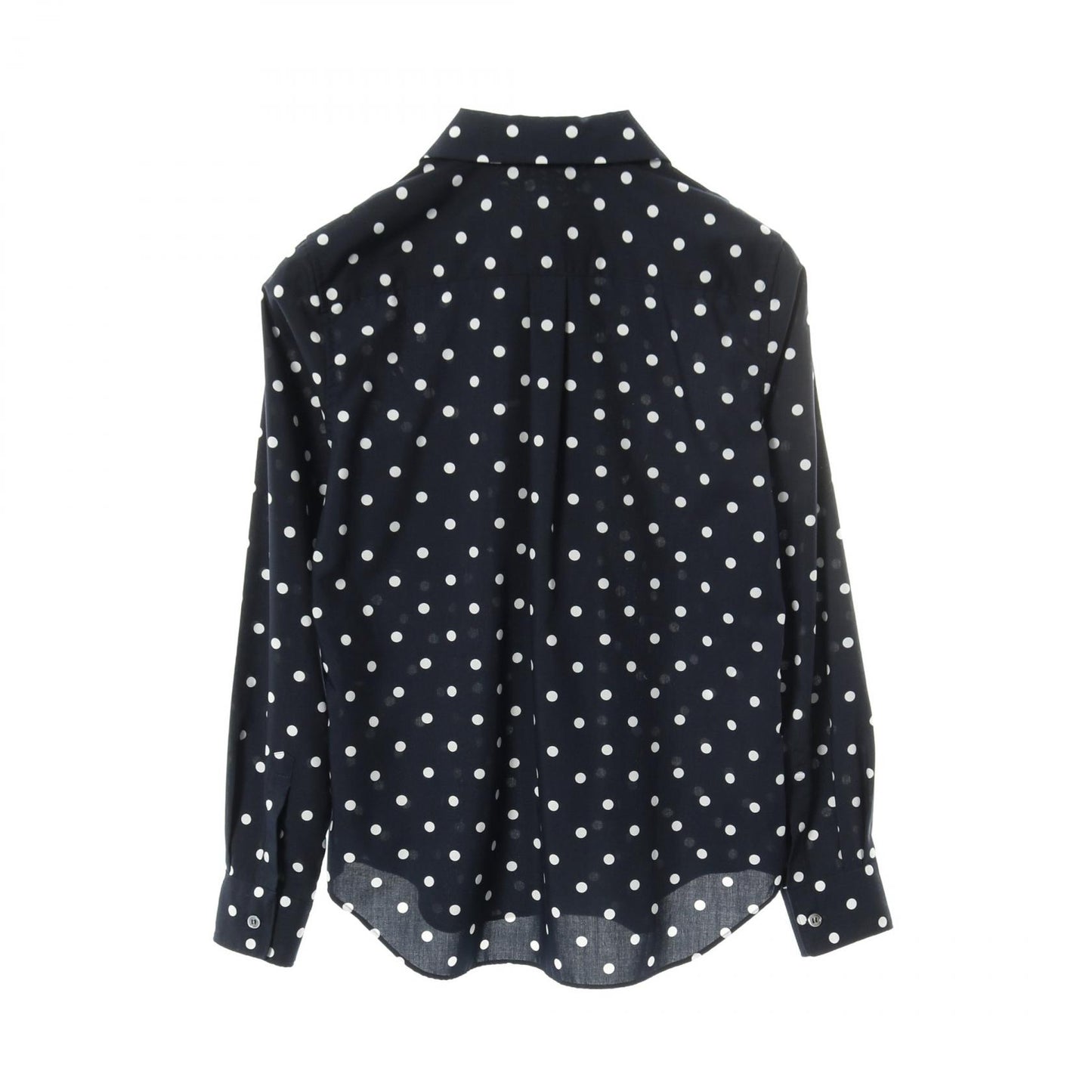 シャツ 長袖 ドット 丸襟 ネイビー コムデギャルソンコムデギャルソン トップス Comme des Garcons Comme des Garcons