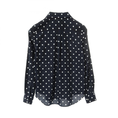 シャツ 長袖 ドット 丸襟 ネイビー コムデギャルソンコムデギャルソン トップス Comme des Garcons Comme des Garcons