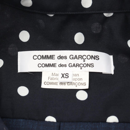 シャツ 長袖 ドット 丸襟 ネイビー コムデギャルソンコムデギャルソン トップス Comme des Garcons Comme des Garcons