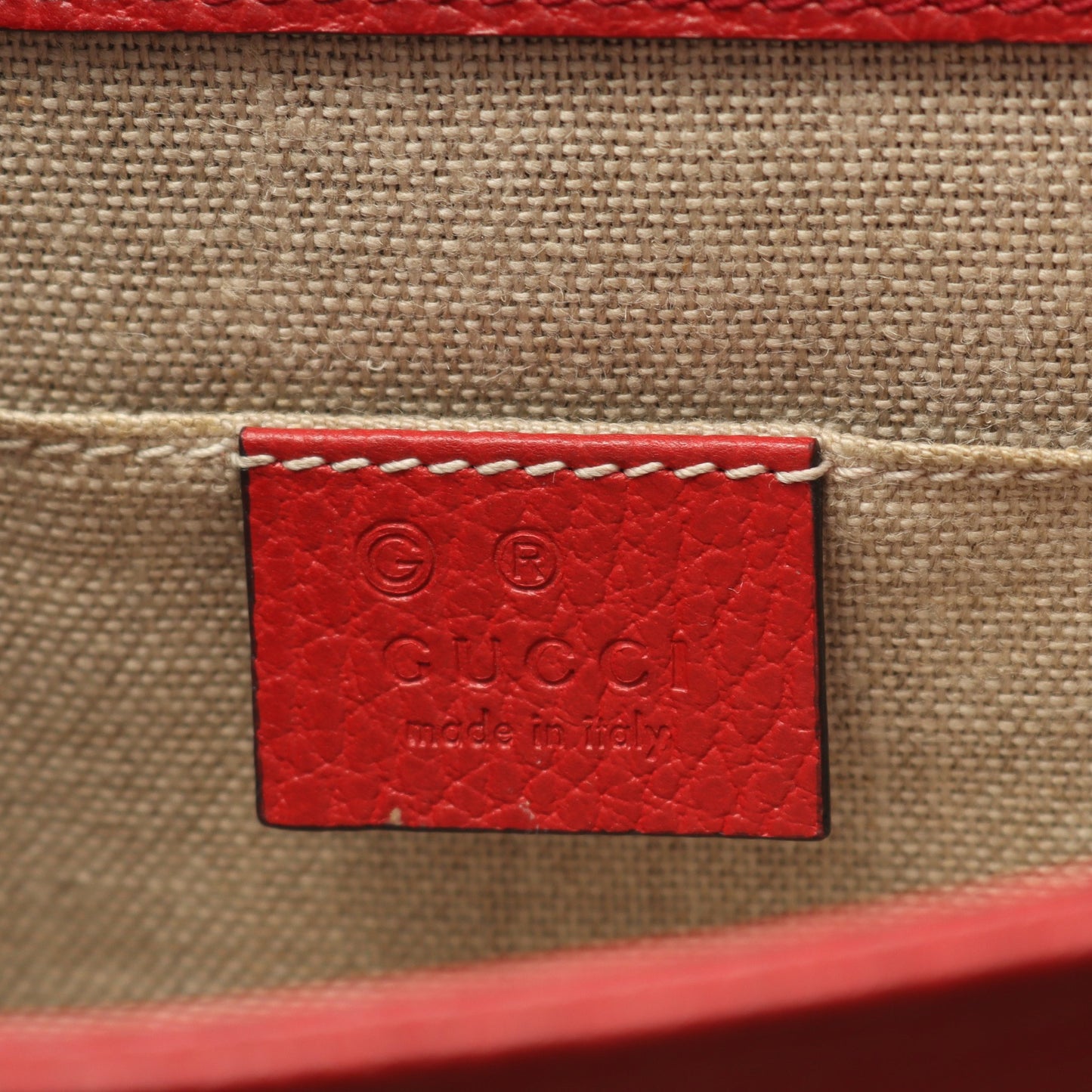 インターロッキングG チェーンショルダーバッグ レザー レッド グッチ バッグ GUCCI
