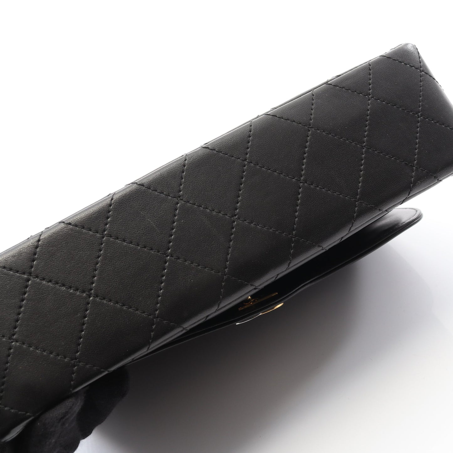 マトラッセ パリ限定 Wフラップ Wチェーンショルダーバッグ ラムスキン ブラック コンビ金具 シャネル バッグ CHANEL