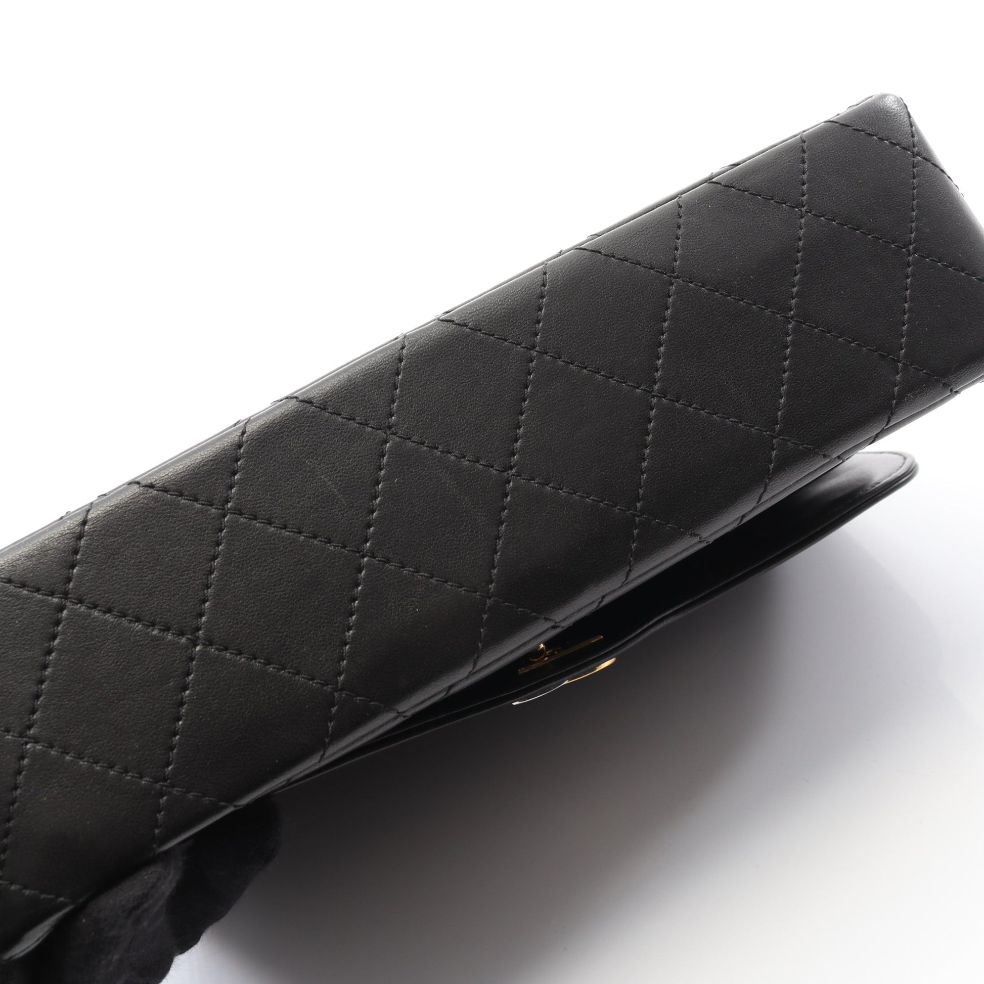 マトラッセ パリ限定 Wフラップ Wチェーンショルダーバッグ ラムスキン ブラック コンビ金具 シャネル バッグ CHANEL