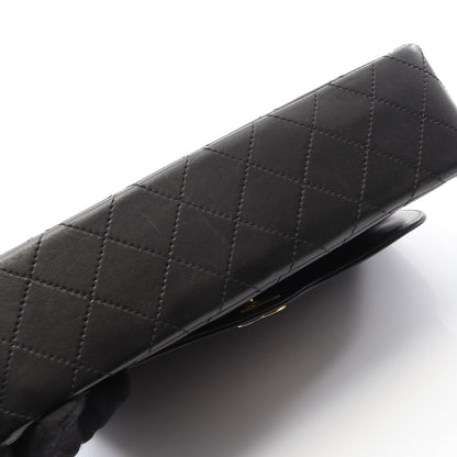 マトラッセ パリ限定 Wフラップ Wチェーンショルダーバッグ ラムスキン ブラック コンビ金具 シャネル バッグ CHANEL