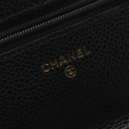 マトラッセ チェーンウォレット キャビアスキン ブラック ゴールド金具 シャネル バッグ CHANEL