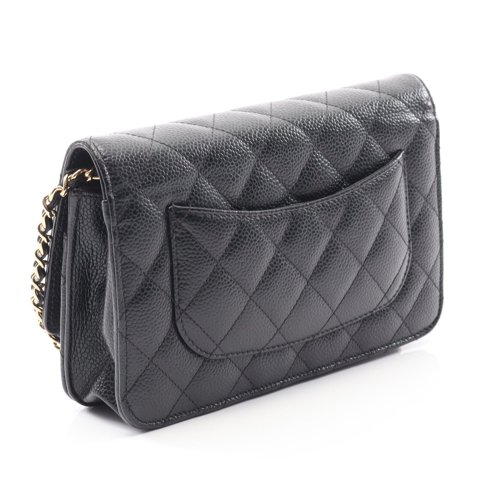 マトラッセ チェーンウォレット キャビアスキン ブラック ゴールド金具 シャネル バッグ CHANEL