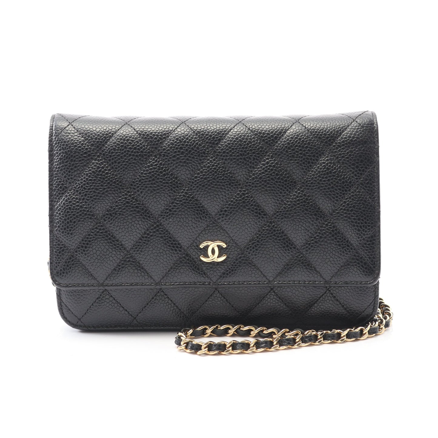 マトラッセ チェーンウォレット キャビアスキン ブラック ゴールド金具 シャネル バッグ CHANEL