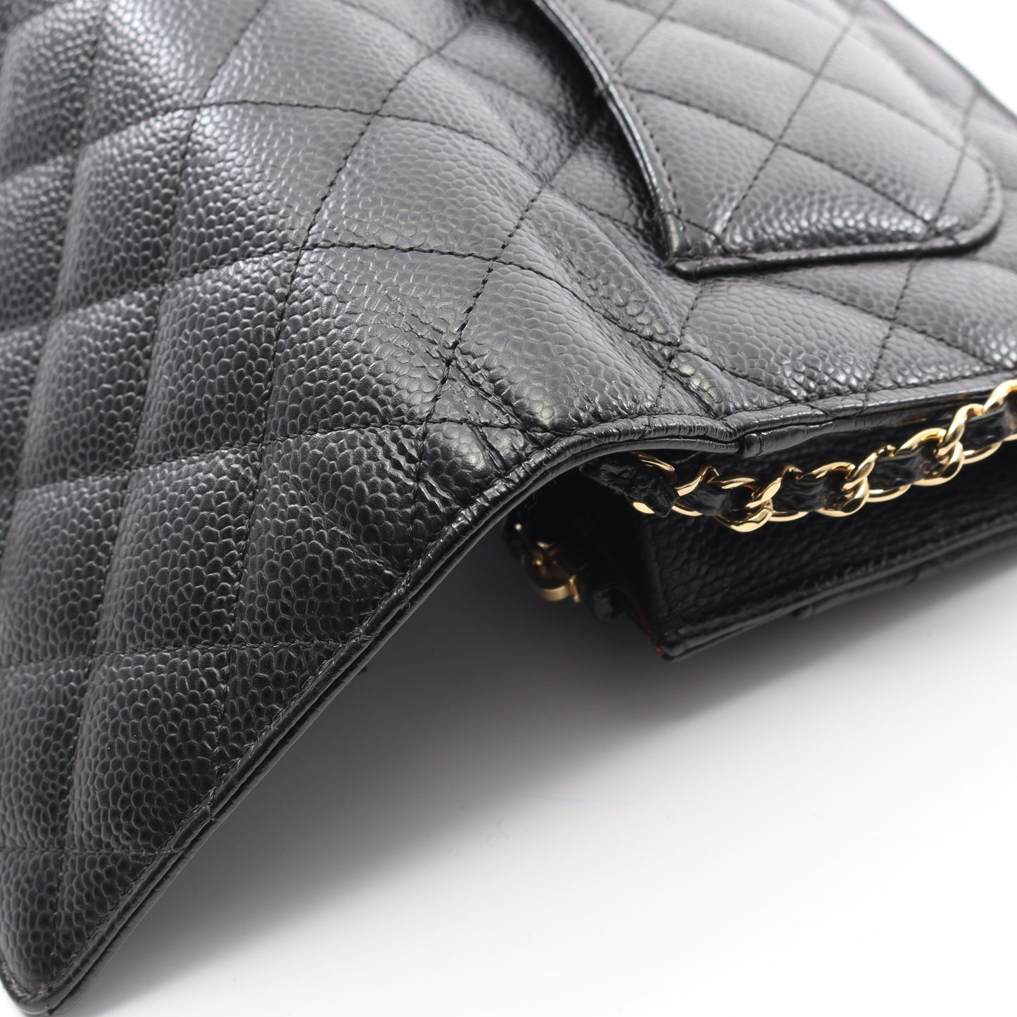 マトラッセ チェーンウォレット キャビアスキン ブラック ゴールド金具 シャネル バッグ CHANEL
