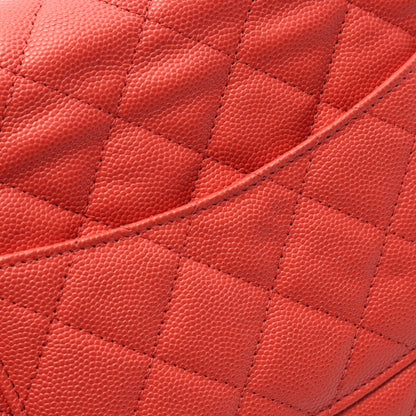 マトラッセ チェーンウォレット キャビアスキン オレンジレッド ゴールド金具 シャネル バッグ CHANEL