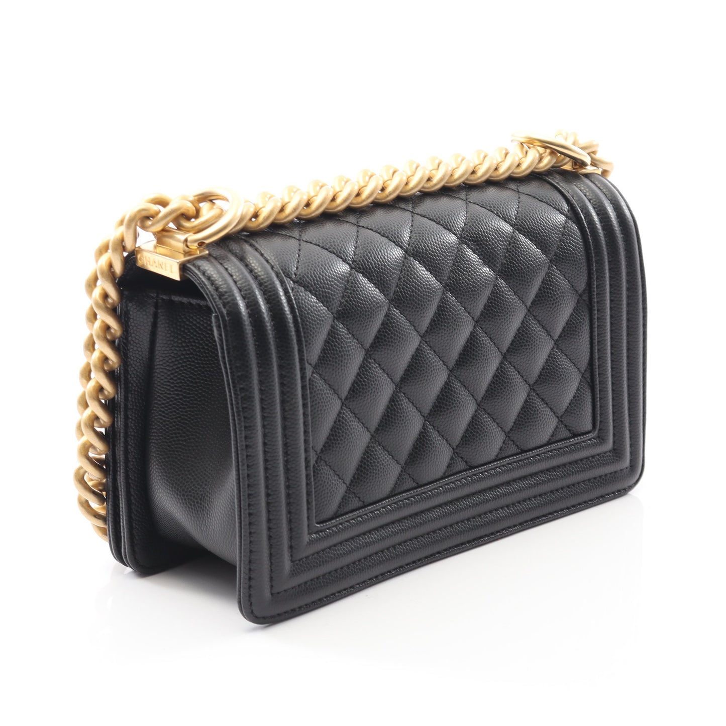 ボーイシャネル スモール チェーンショルダーバッグ キャビアスキン ブラック ゴールド金具 シャネル バッグ CHANEL