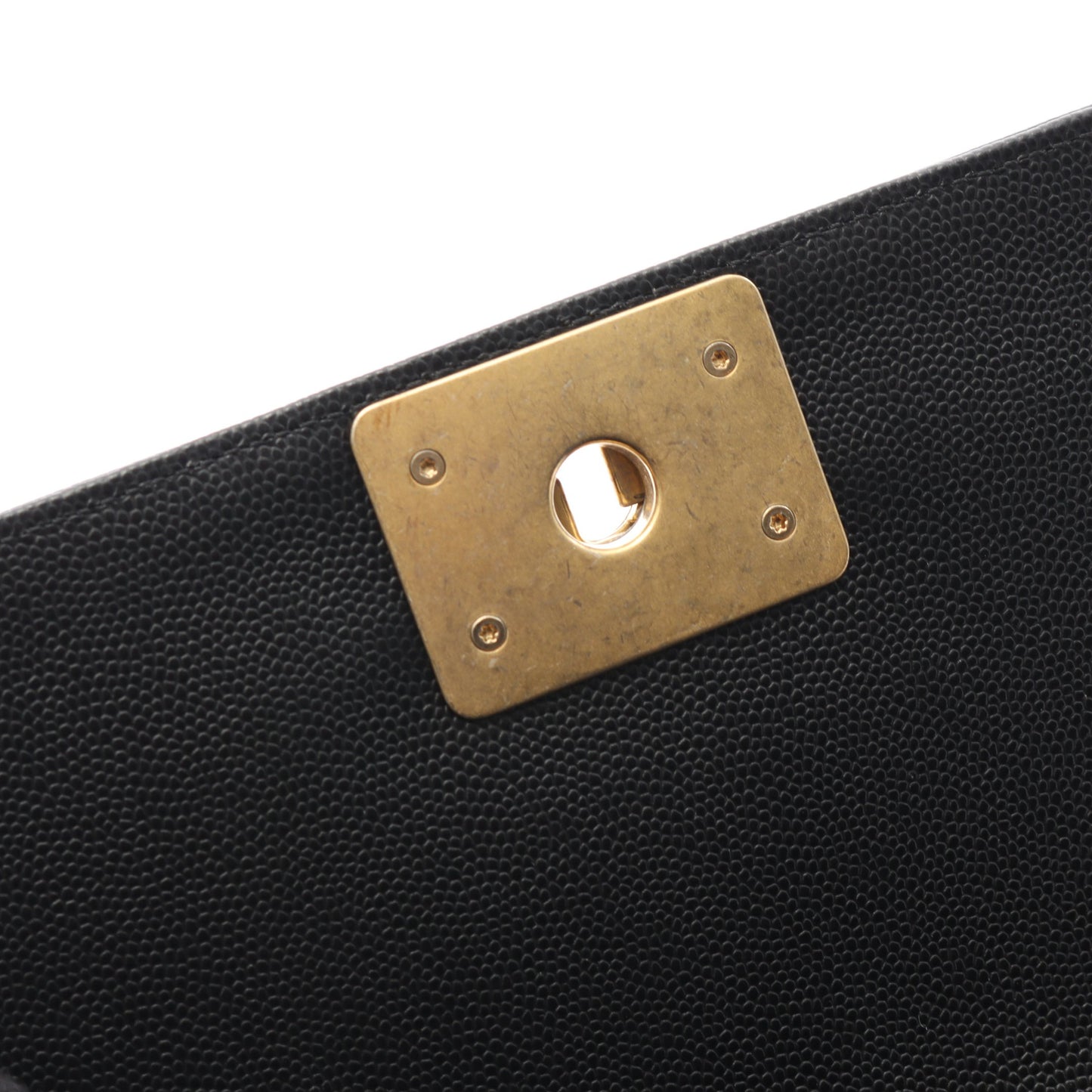 ボーイシャネル スモール チェーンショルダーバッグ キャビアスキン ブラック ゴールド金具 シャネル バッグ CHANEL