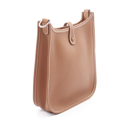 エヴリンTPM ゴールド ショルダーバッグ トリヨンクレマンス ブラウン シルバー金具 K刻印 エルメス バッグ HERMES