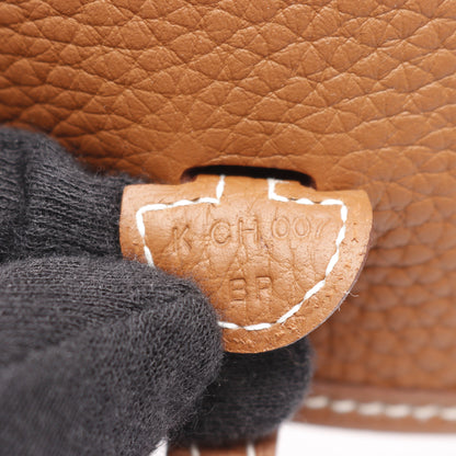 エヴリンTPM ゴールド ショルダーバッグ トリヨンクレマンス ブラウン シルバー金具 K刻印 エルメス バッグ HERMES