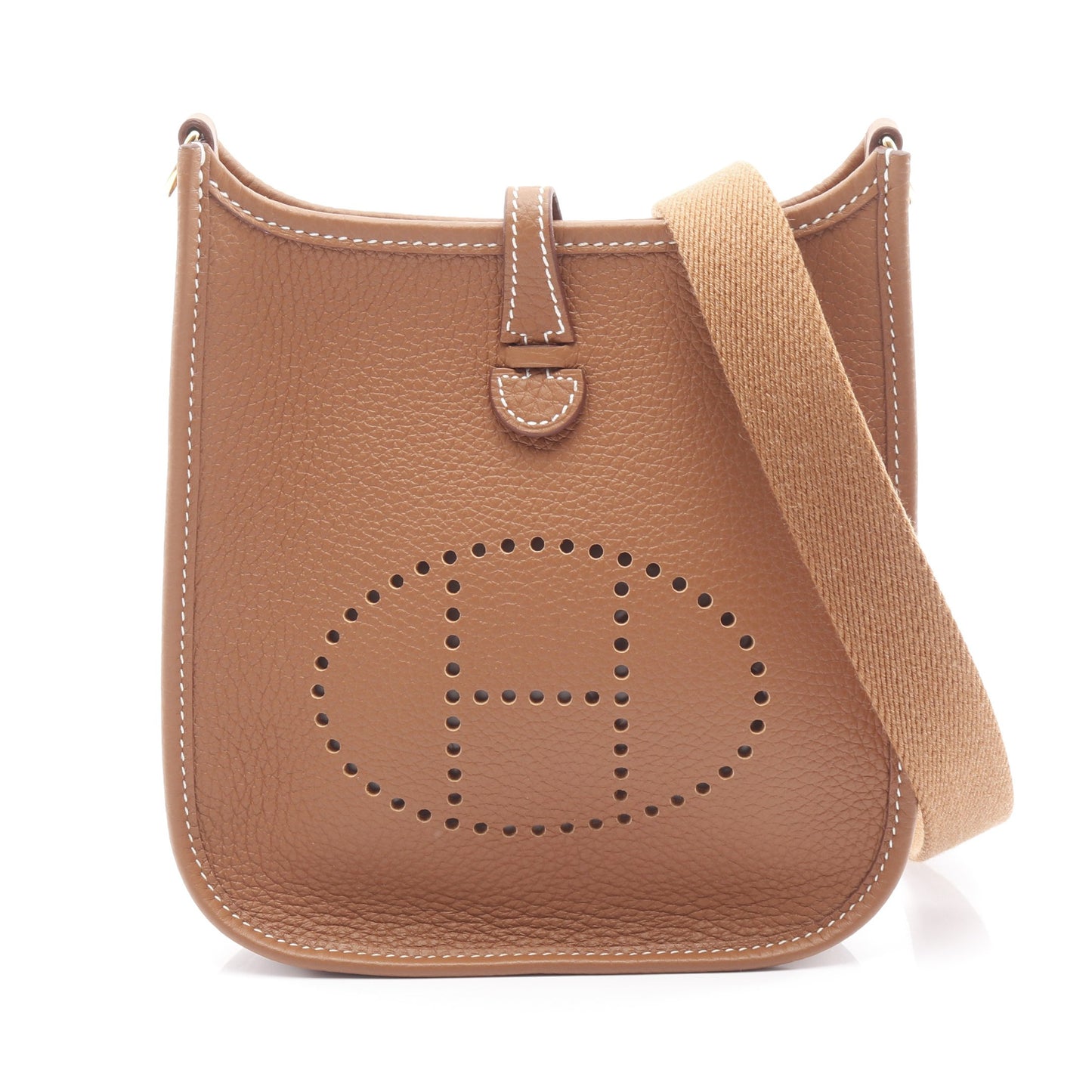 エヴリンTPM アマゾン ゴールド ショルダーバッグ トリヨンクレマンス ブラウン ゴールド金具 K刻印 エルメス バッグ HERMES