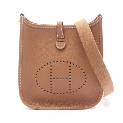 エヴリンTPM アマゾン ゴールド ショルダーバッグ トリヨンクレマンス ブラウン ゴールド金具 K刻印 エルメス バッグ HERMES
