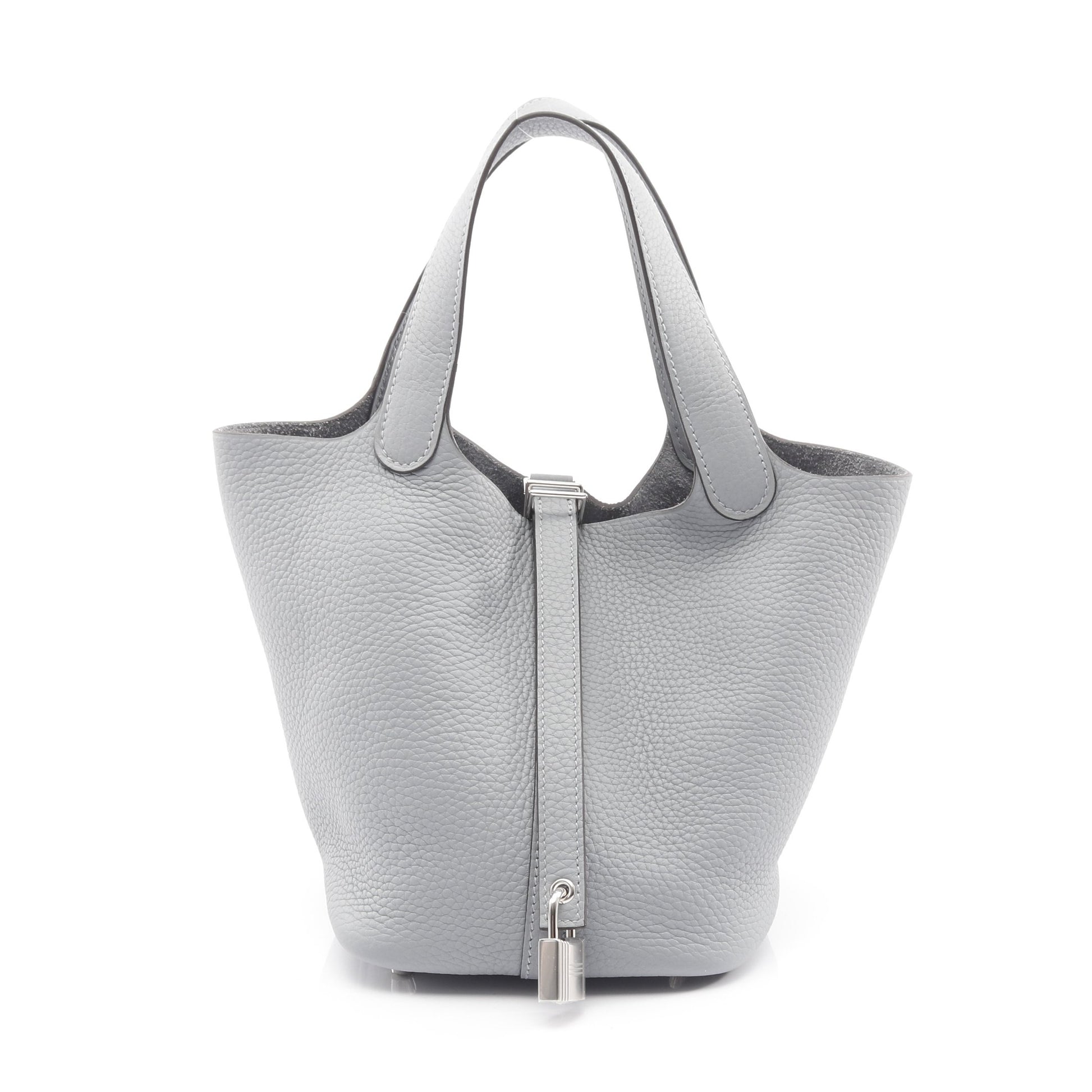 ピコタンロックPM グリパンタン ハンドバッグ トリヨンクレマンス グレー シルバー金具 K刻印 エルメス バッグ HERMES
