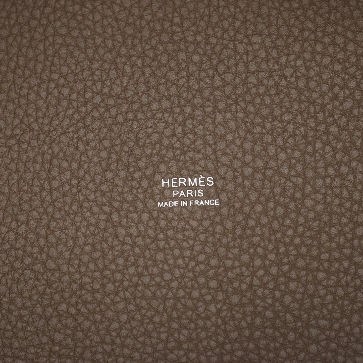 ピコタンロックMM エトゥープ ハンドバッグ トリヨンクレマンス グレーベージュ シルバー金具 K刻印 エルメス バッグ HERMES