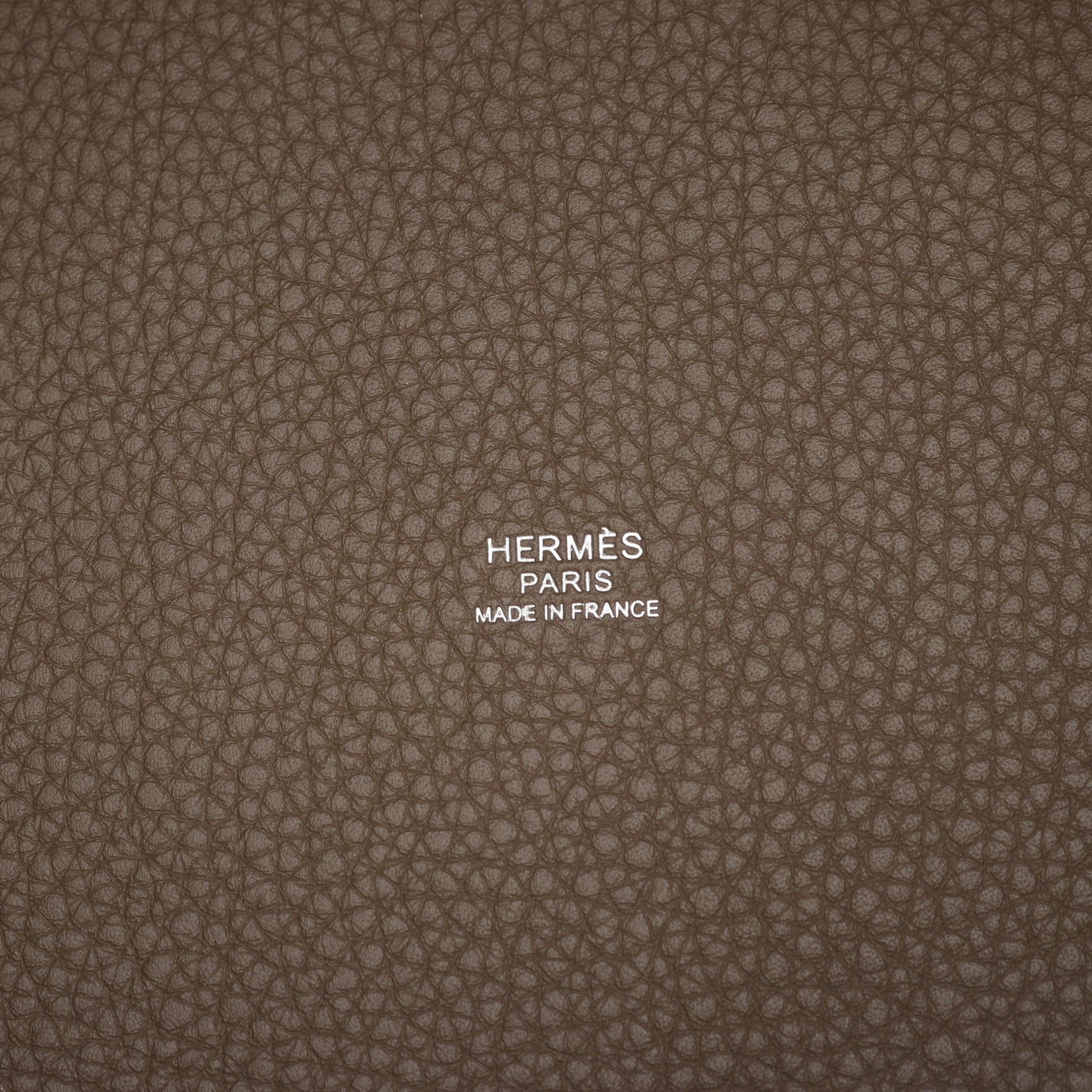 ピコタンロックMM エトゥープ ハンドバッグ トリヨンクレマンス グレーベージュ シルバー金具 K刻印 エルメス バッグ HERMES