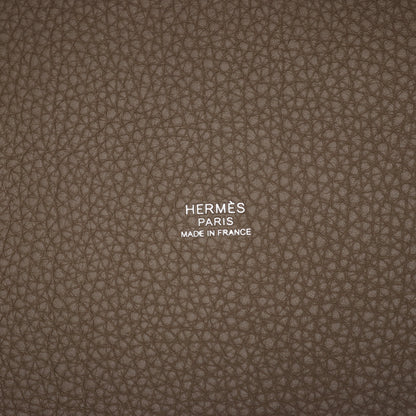 ピコタンロックMM エトゥープ ハンドバッグ トリヨンクレマンス グレーベージュ シルバー金具 K刻印 エルメス バッグ HERMES