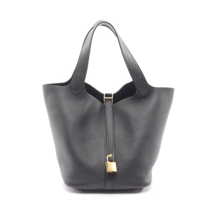 ピコタンロックMM ハンドバッグ トリヨンクレマンス ブラック ゴールド金具 K刻印 エルメス バッグ HERMES