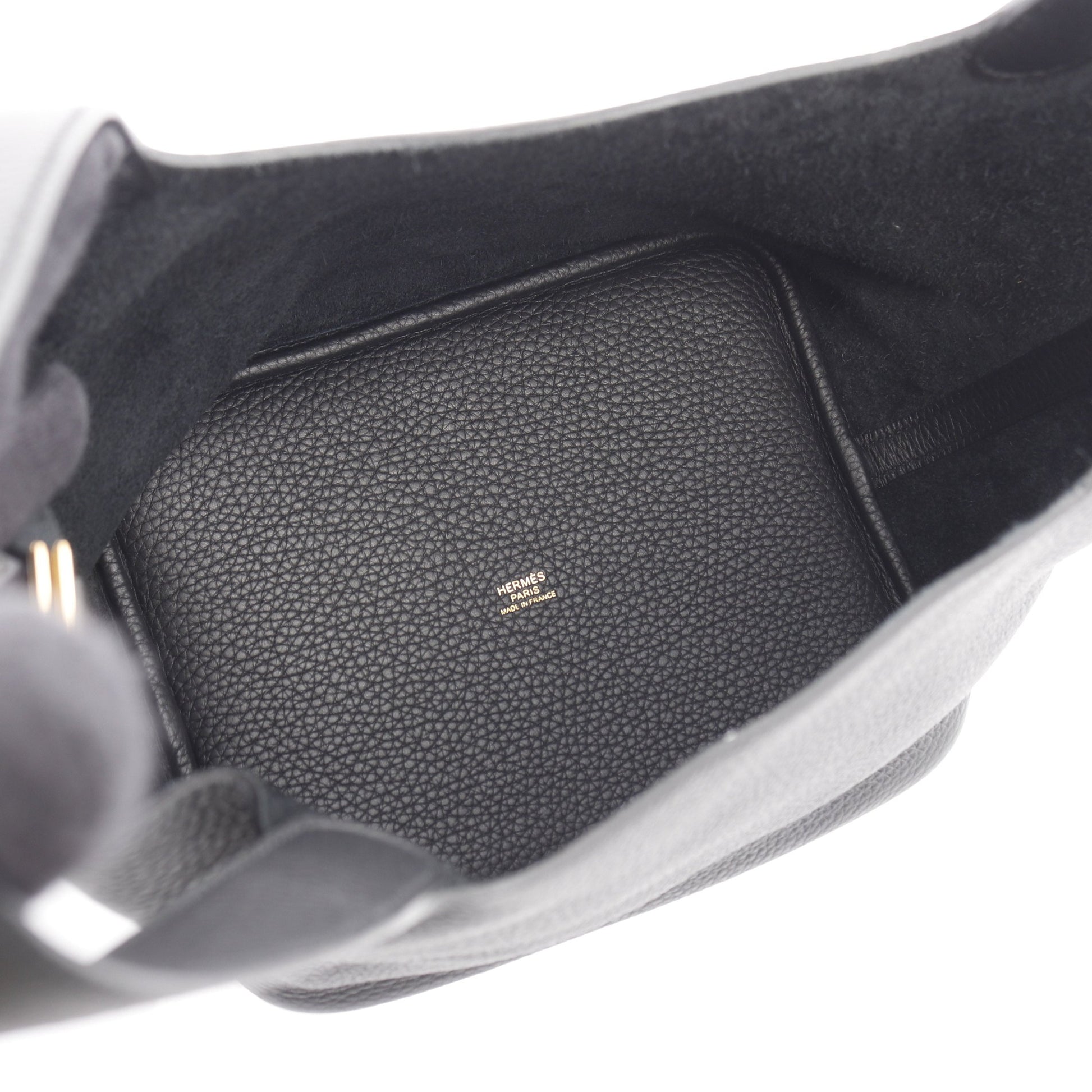 ピコタンロックMM ハンドバッグ トリヨンクレマンス ブラック ゴールド金具 K刻印 エルメス バッグ HERMES