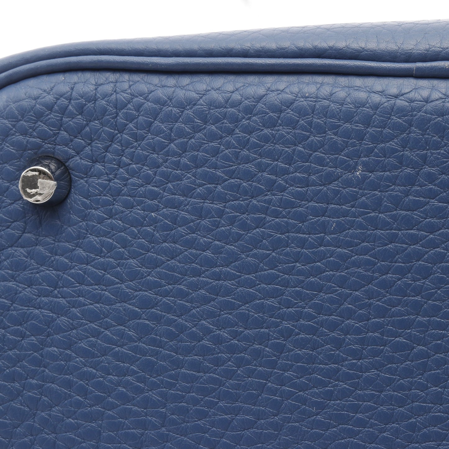 ピコタンロックMM ブルーアガット ハンドバッグ トリヨンクレマンス ブルー シルバー金具 X刻印 エルメス バッグ HERMES