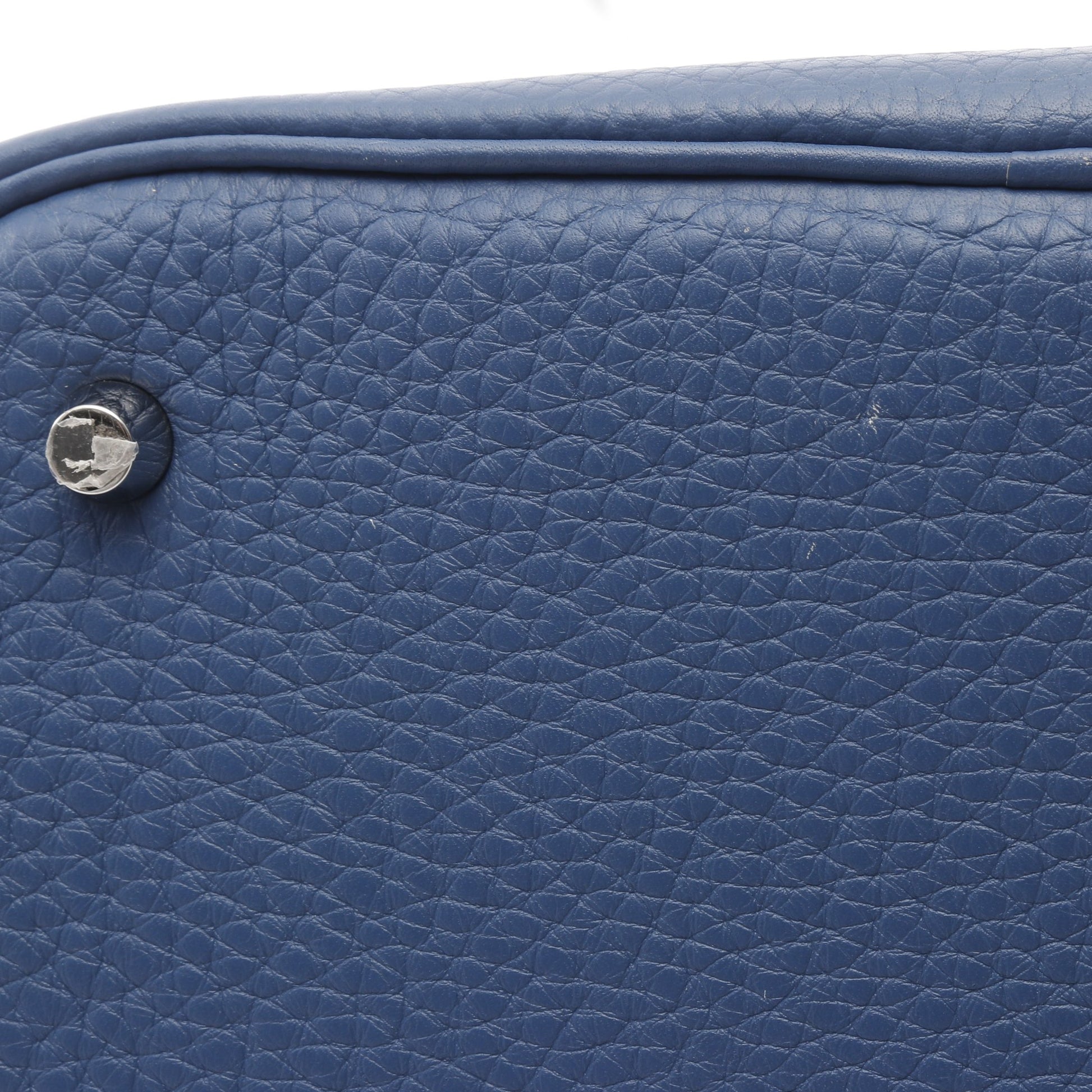 ピコタンロックMM ブルーアガット ハンドバッグ トリヨンクレマンス ブルー シルバー金具 X刻印 エルメス バッグ HERMES