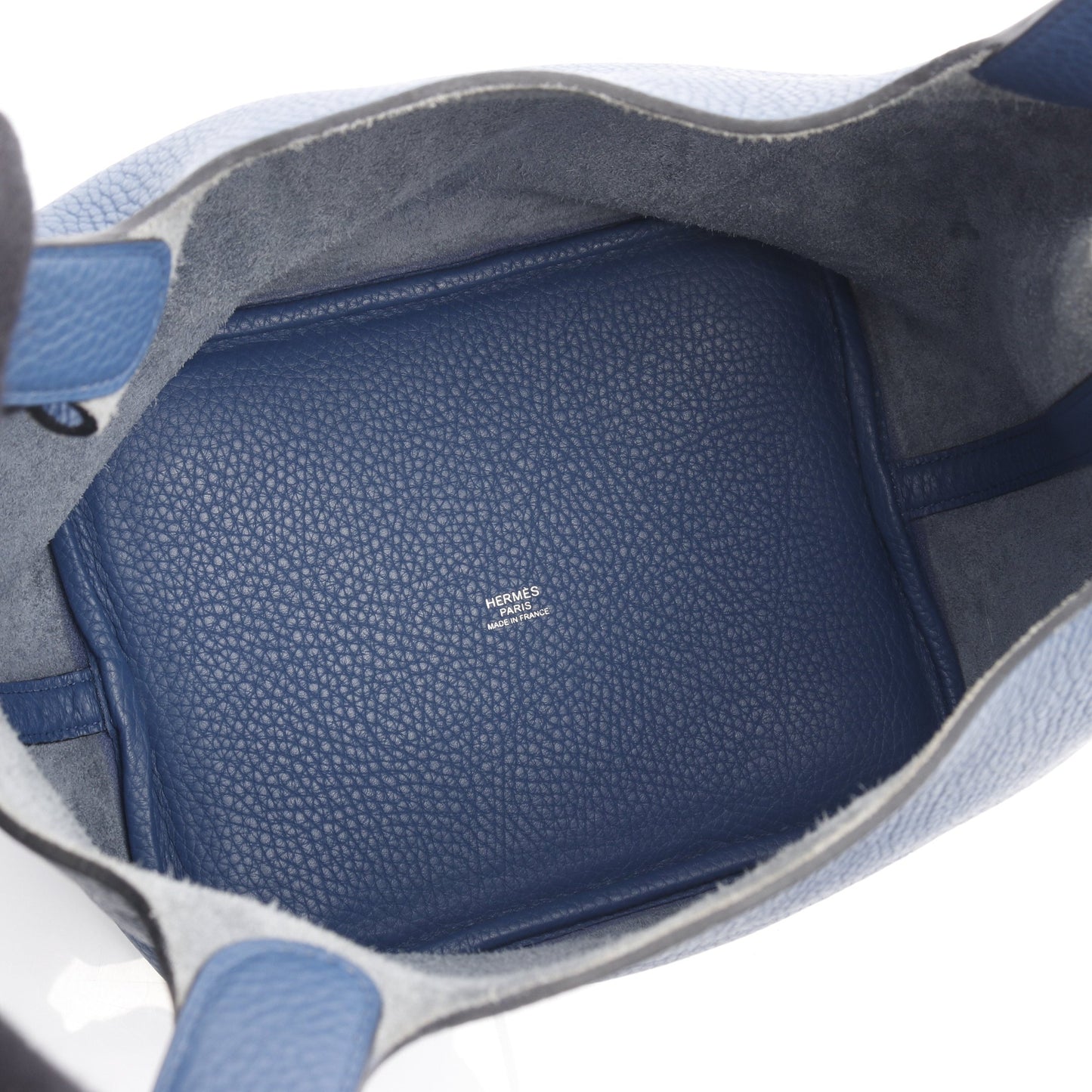 ピコタンロックMM ブルーアガット ハンドバッグ トリヨンクレマンス ブルー シルバー金具 X刻印 エルメス バッグ HERMES
