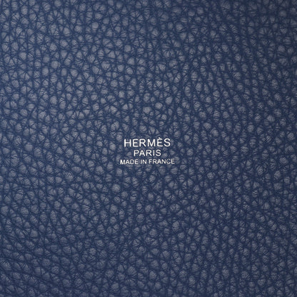 ピコタンロックMM ブルーアガット ハンドバッグ トリヨンクレマンス ブルー シルバー金具 X刻印 エルメス バッグ HERMES