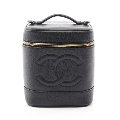 ココマーク ハンドバッグ バニティバッグ キャビアスキン ブラック ゴールド金具 シャネル バッグ CHANEL