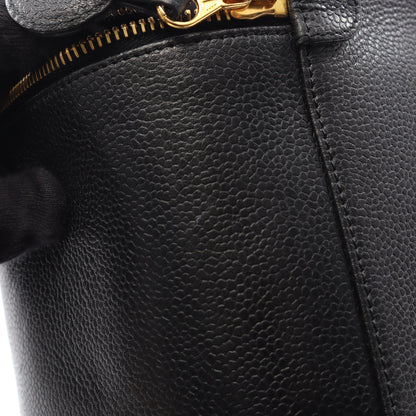 ココマーク ハンドバッグ バニティバッグ キャビアスキン ブラック ゴールド金具 シャネル バッグ CHANEL