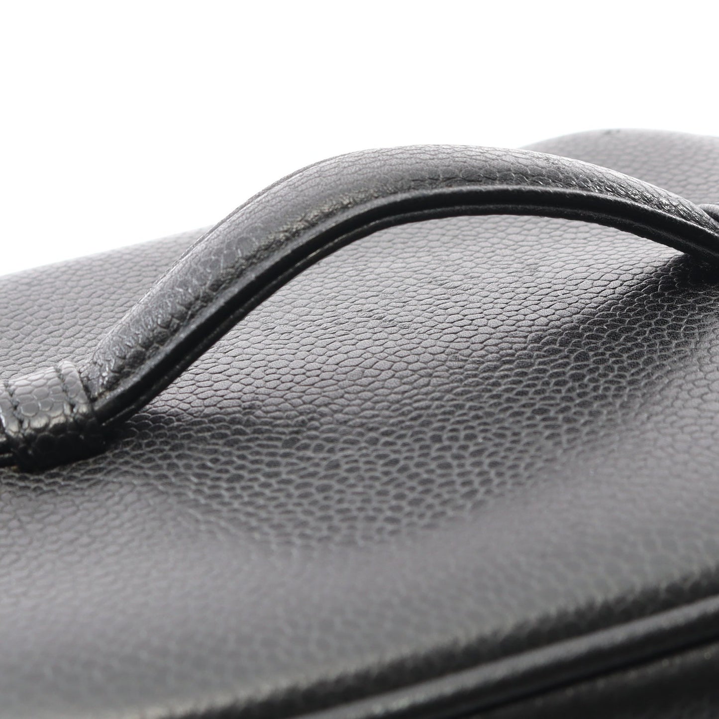 ココマーク ハンドバッグ バニティバッグ キャビアスキン ブラック ゴールド金具 シャネル バッグ CHANEL