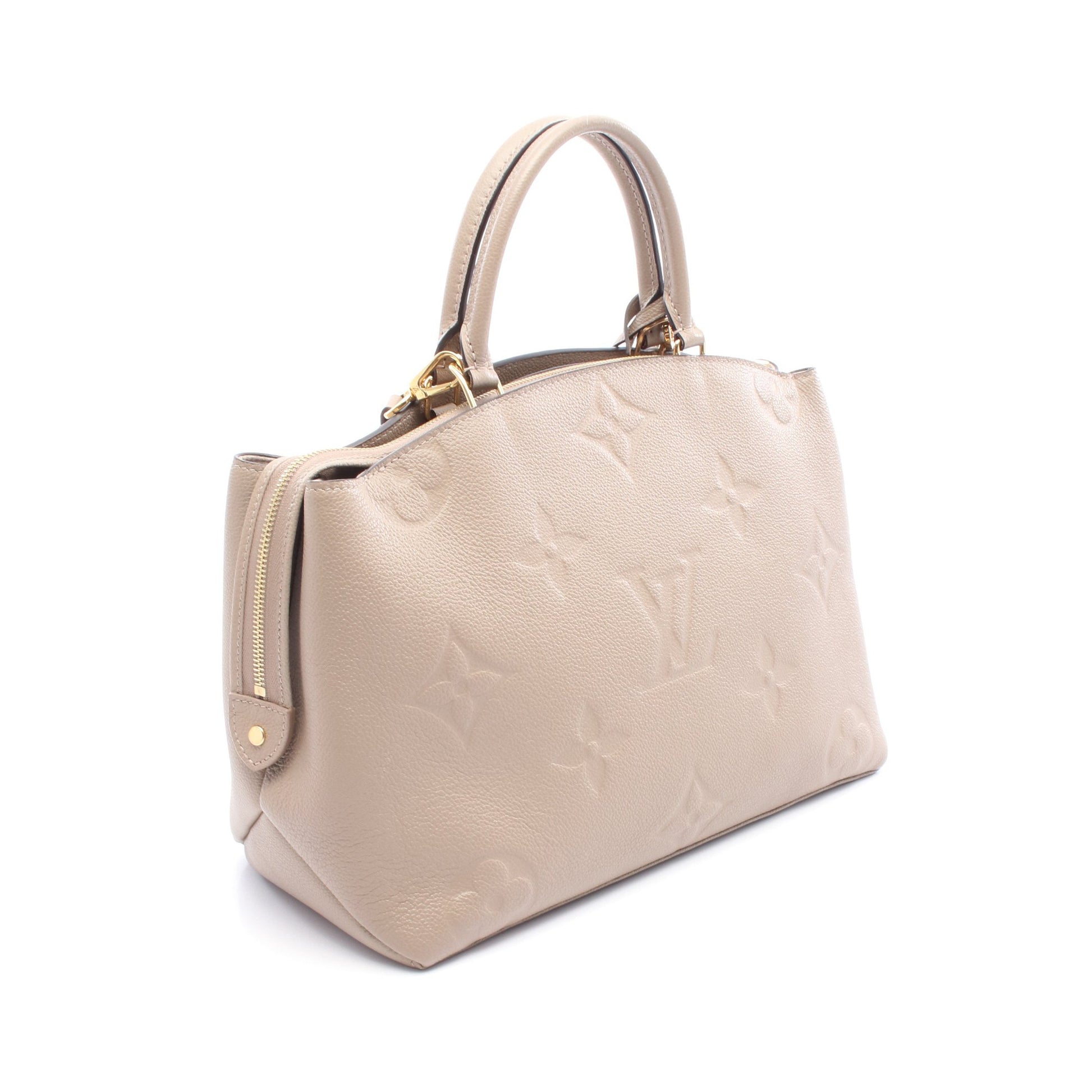 グラン パレMM モノグラムアンプラント トゥルトレール ハンドバッグ レザー グレーベージュ 2WAY ルイヴィトン バッグ LOUIS VUITTON