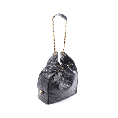 シャネル25 スモール チェーンショルダーバッグ レザー ブラック ゴールド金具 シャネル バッグ CHANEL