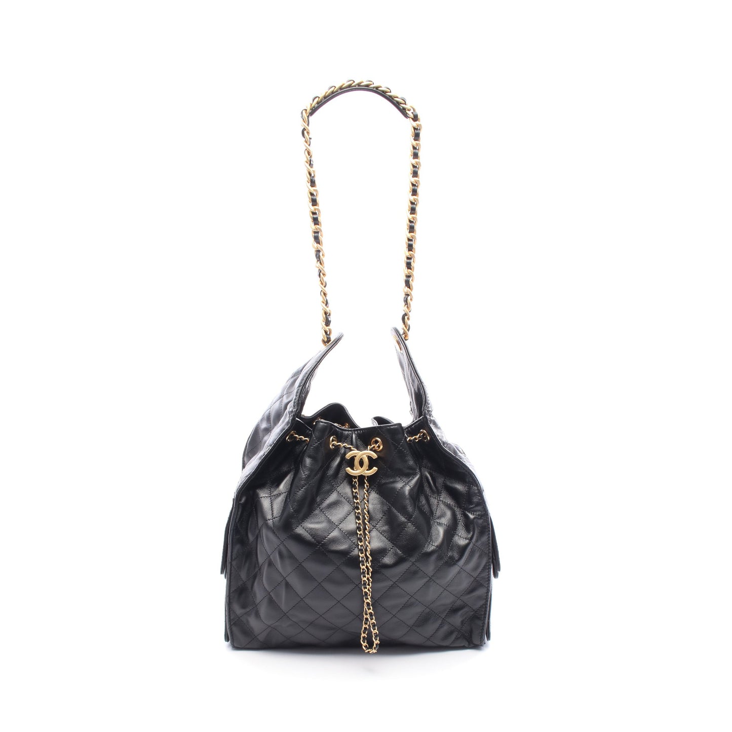 シャネル25 スモール チェーンショルダーバッグ レザー ブラック ゴールド金具 シャネル バッグ CHANEL