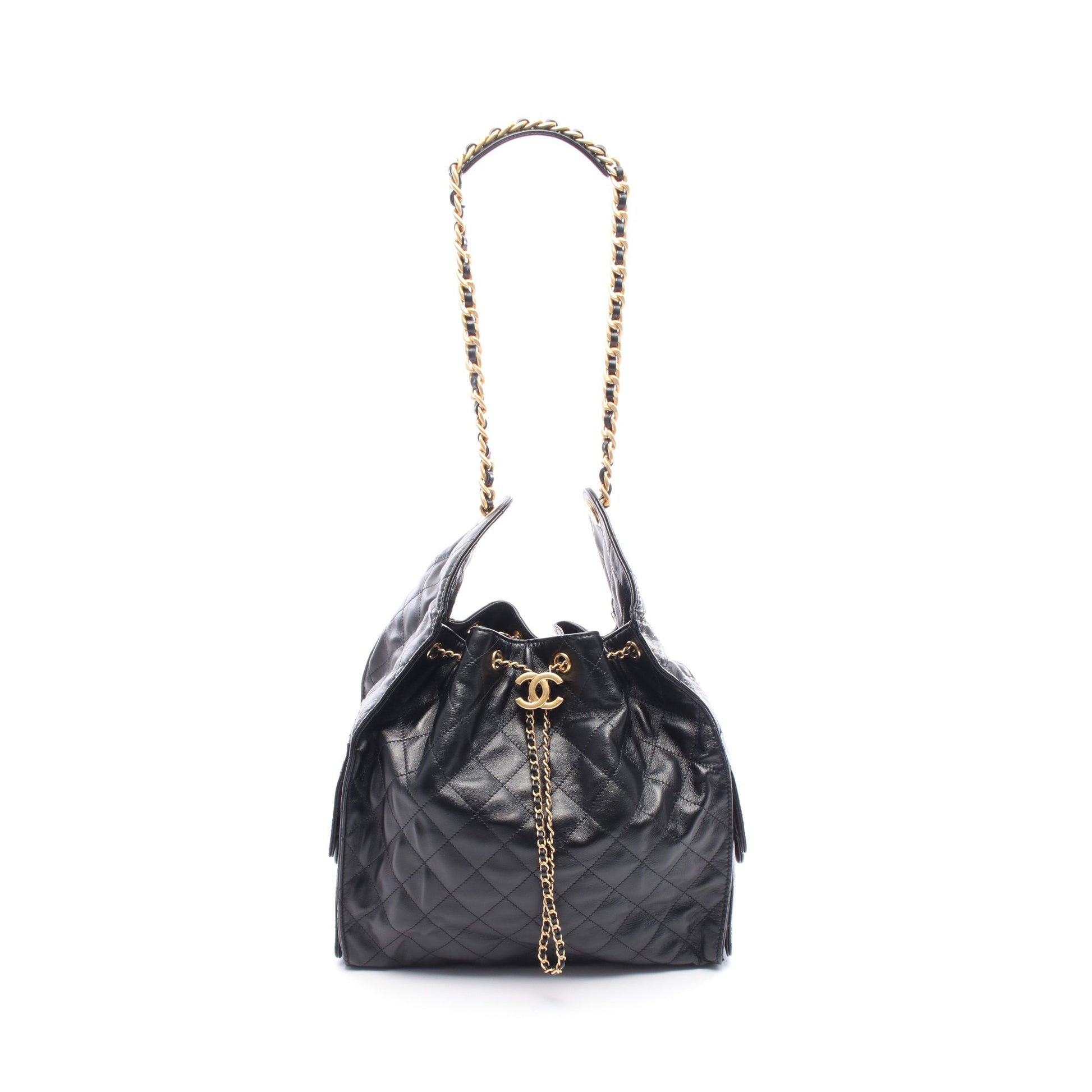 シャネル25 スモール チェーンショルダーバッグ レザー ブラック ゴールド金具 シャネル バッグ CHANEL