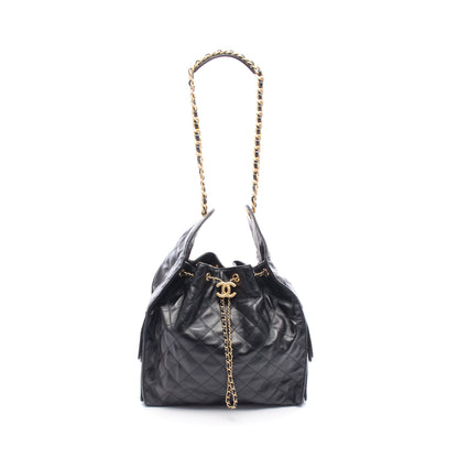 シャネル25 スモール チェーンショルダーバッグ レザー ブラック ゴールド金具 シャネル バッグ CHANEL