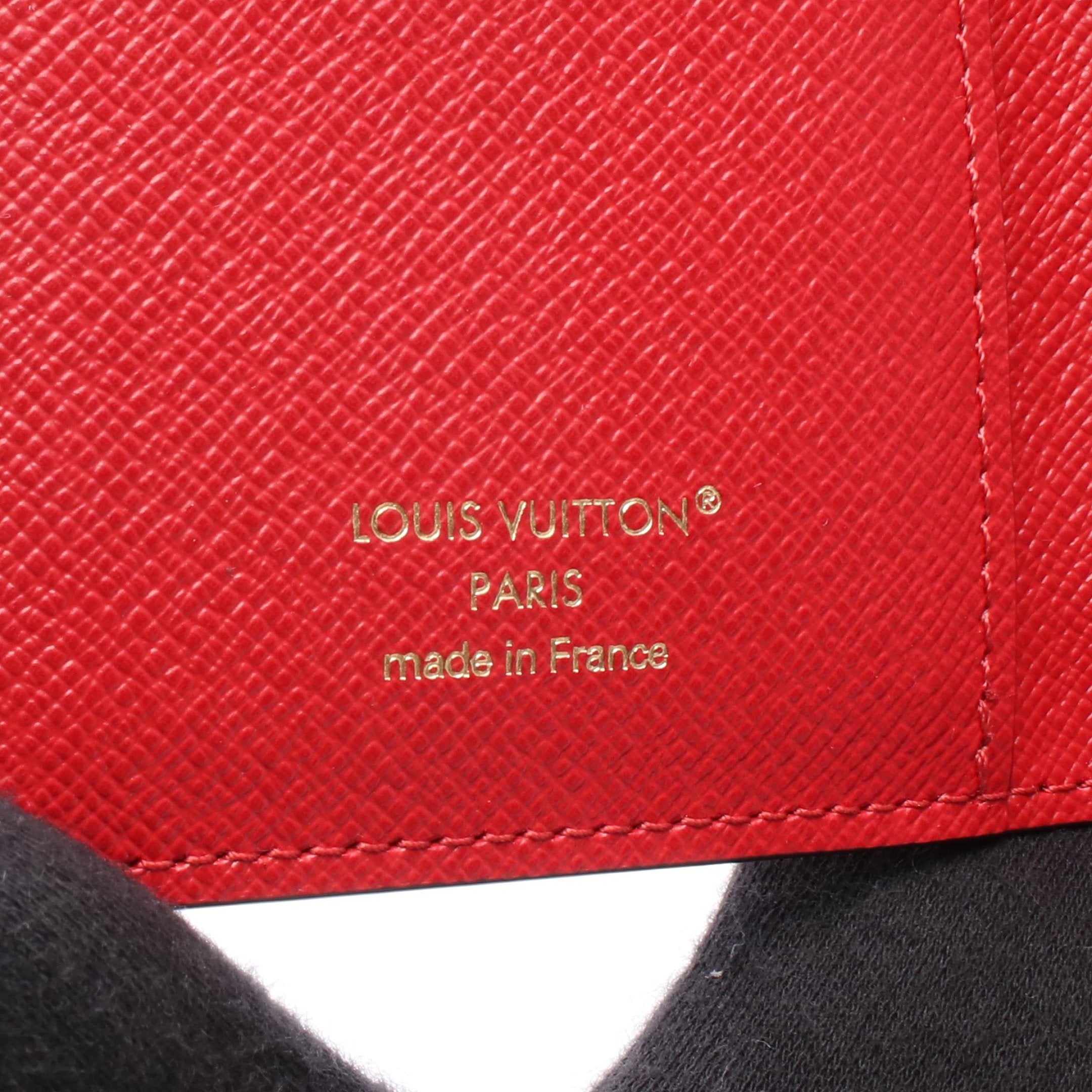 Louis Vuitton ケース ブラウン/レッド オーガナイザー ドゥ ポッシュ モノグラム ルージュサリ カード