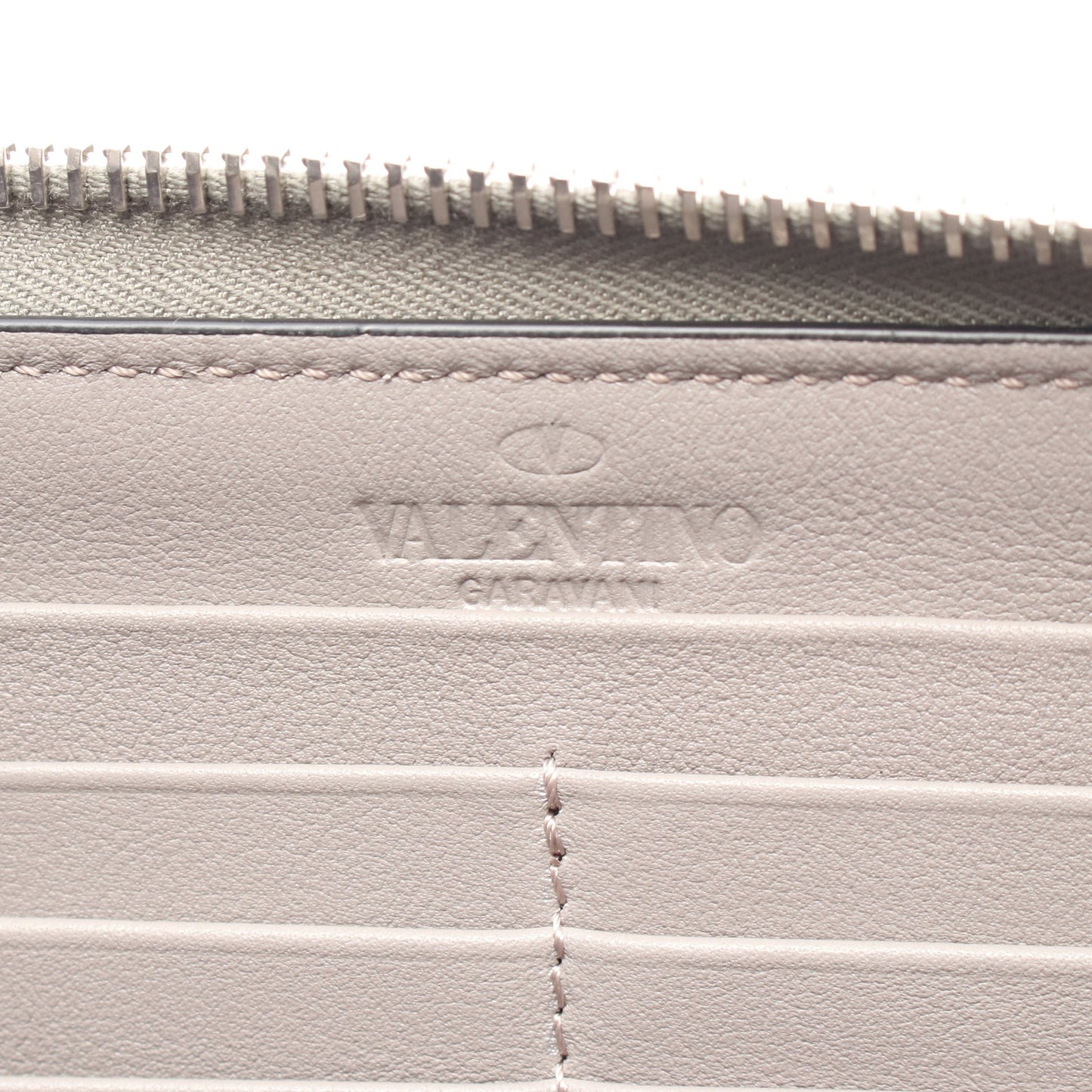 Vロゴ シグネチャー ラウンドファスナー長財布 レザー グレー ヴァレンティノガラヴァーニ 財布・小物 VALENTINO GARAVANI