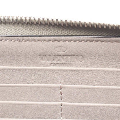 Vロゴ シグネチャー ラウンドファスナー長財布 レザー グレー ヴァレンティノガラヴァーニ 財布・小物 VALENTINO GARAVANI