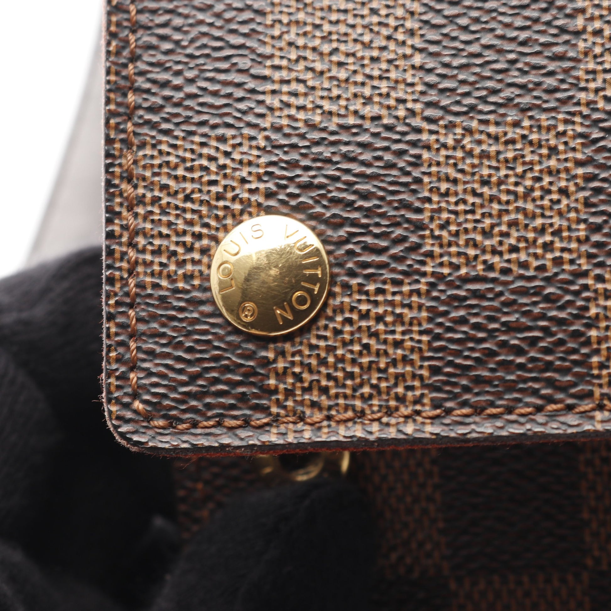 ポートベロー ダミエエベヌ ショルダーバッグ PVC レザー ブラウン ルイヴィトン バッグ LOUIS VUITTON