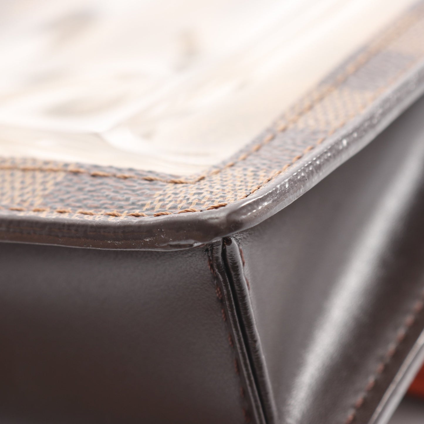 ポートベロー ダミエエベヌ ショルダーバッグ PVC レザー ブラウン ルイヴィトン バッグ LOUIS VUITTON