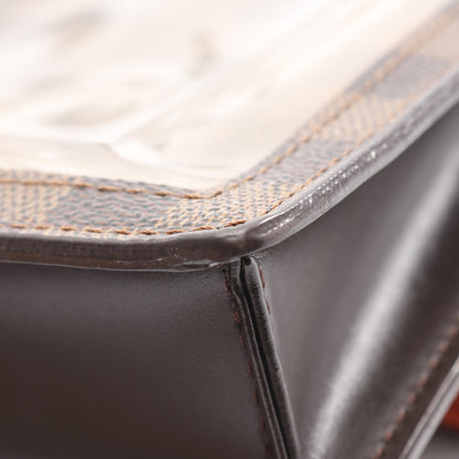 ポートベロー ダミエエベヌ ショルダーバッグ PVC レザー ブラウン ルイヴィトン バッグ LOUIS VUITTON