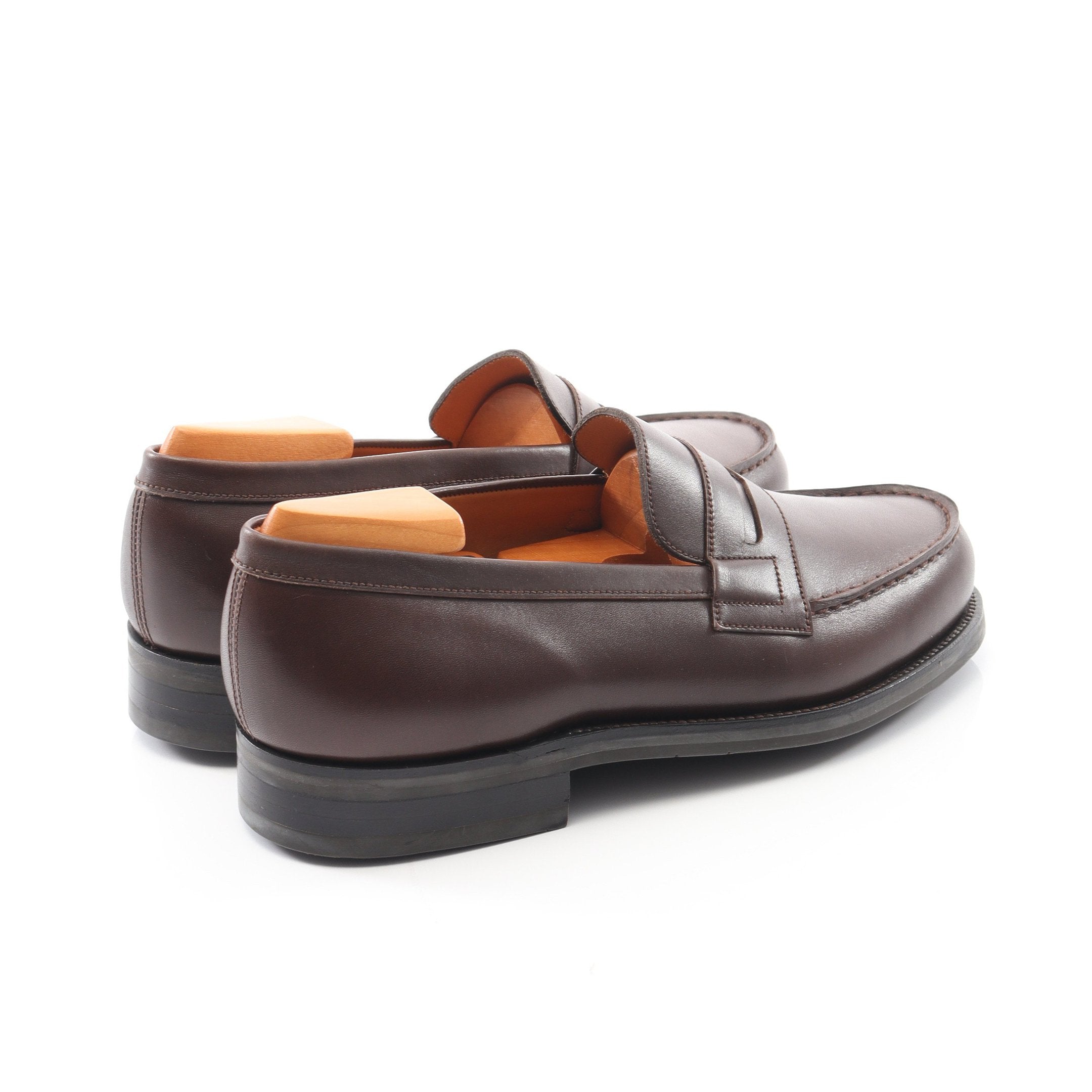 ダークブラウンレザー ローファー ダークブラウン レースアップレザー ローファー | PRADA