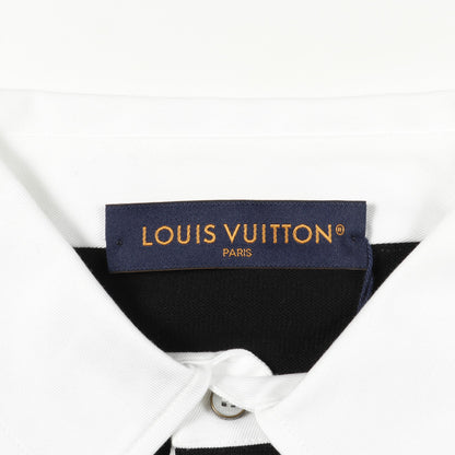 モノグラム ジャカード ロングスリーブ ポロシャツ コットン ブラック ホワイト グレーグリーン ルイヴィトン トップス LOUIS VUITTON