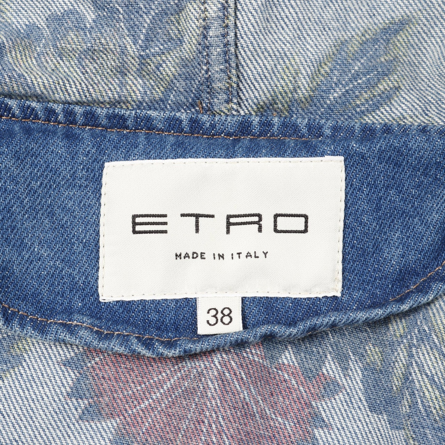 デニム コート コットン ブルー フード付き エトロ アウター ETRO