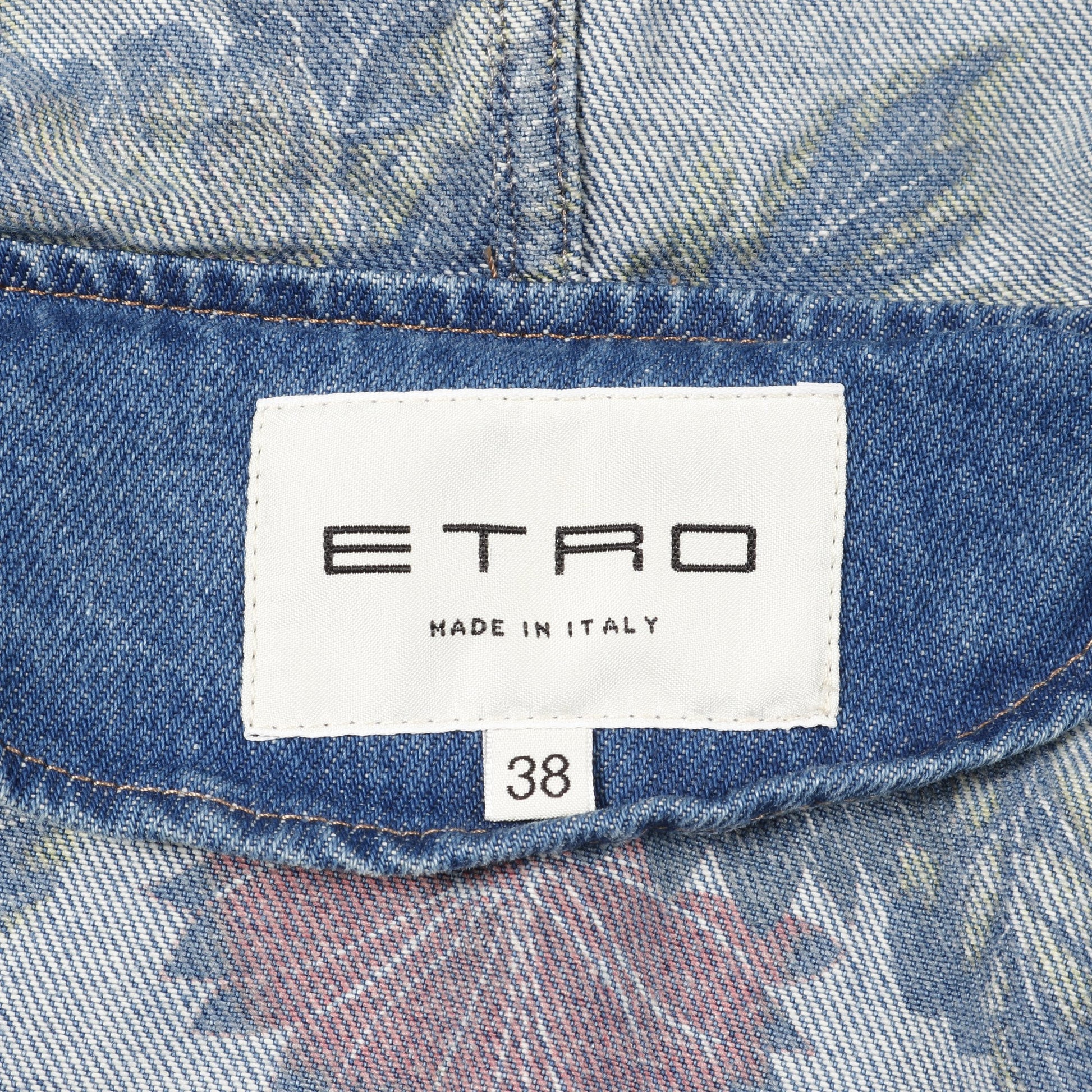デニム コート コットン ブルー フード付き エトロ アウター ETRO
