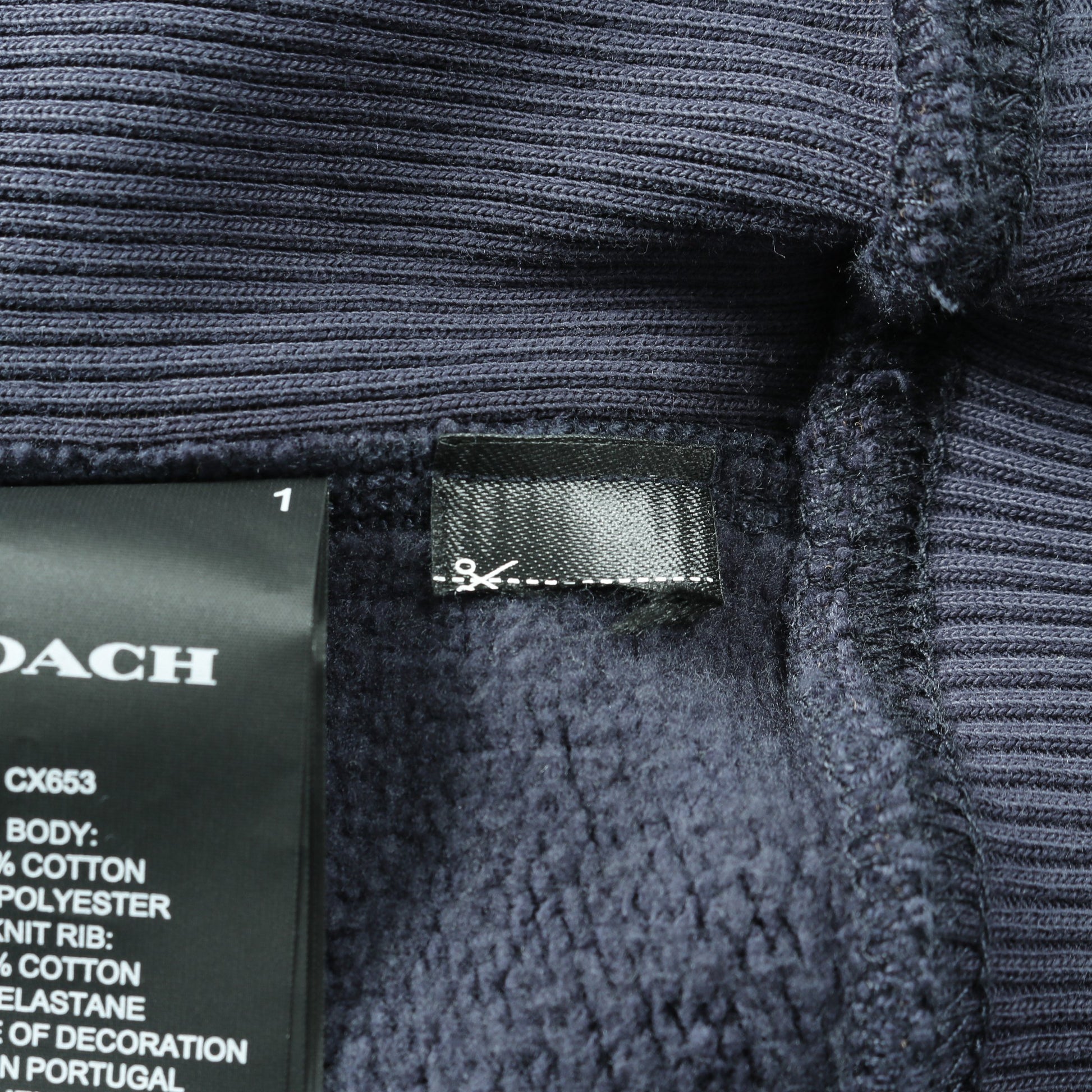 オーバーサイズド シグネチャー クレスト フーディー プルオーバーパーカー コットン ネイビー コーチ トップス COACH